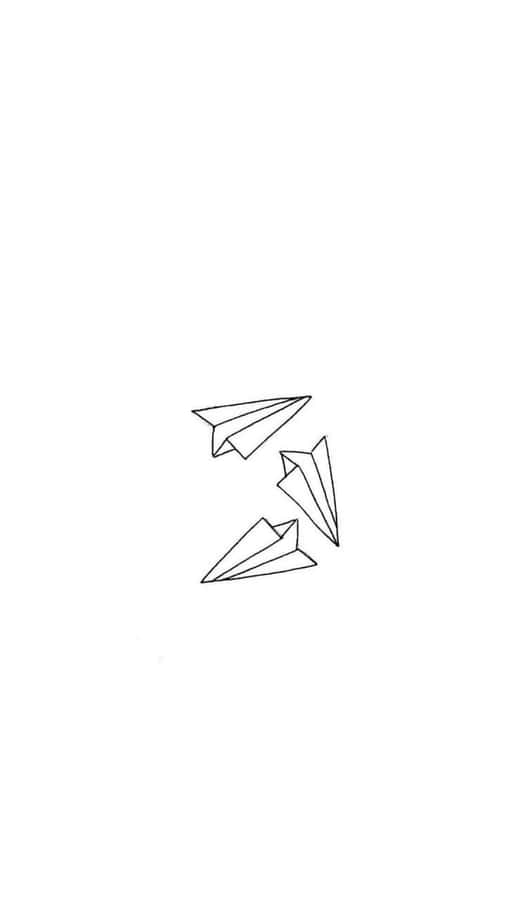 Iphone White Paper Airplanes Wallpaper