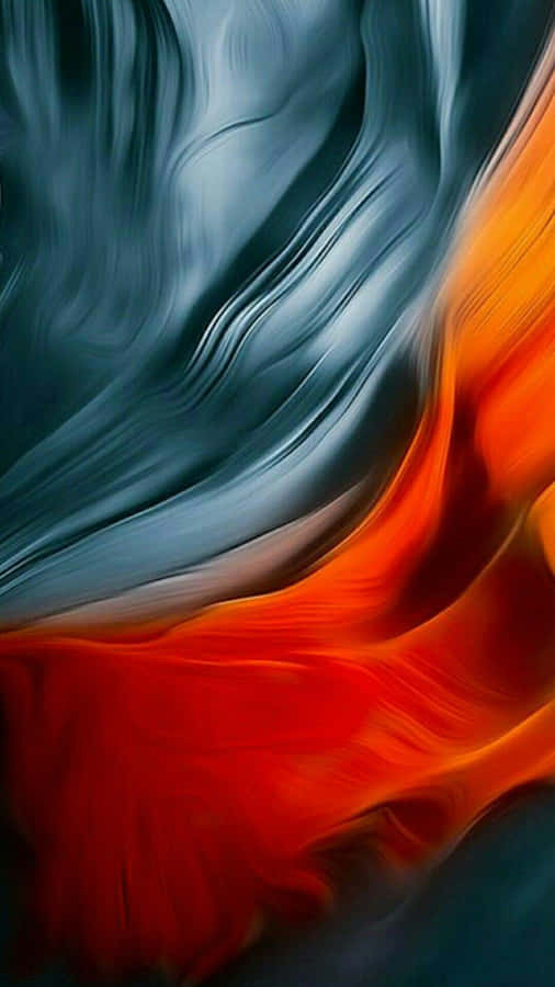 Iphone X Abstract Gray And Orange Wallpaper