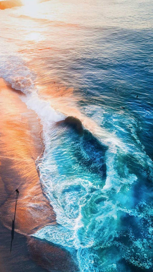 Iphone X Beach At Sunset Wallpaper