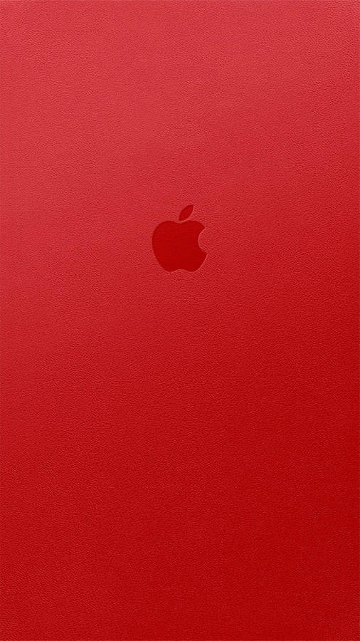 Iphone X Original Apple Logo On Red Wallpaper