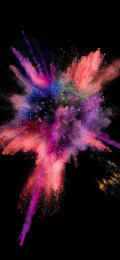 Iphone X Original Colorful Dust Explosion Wallpaper