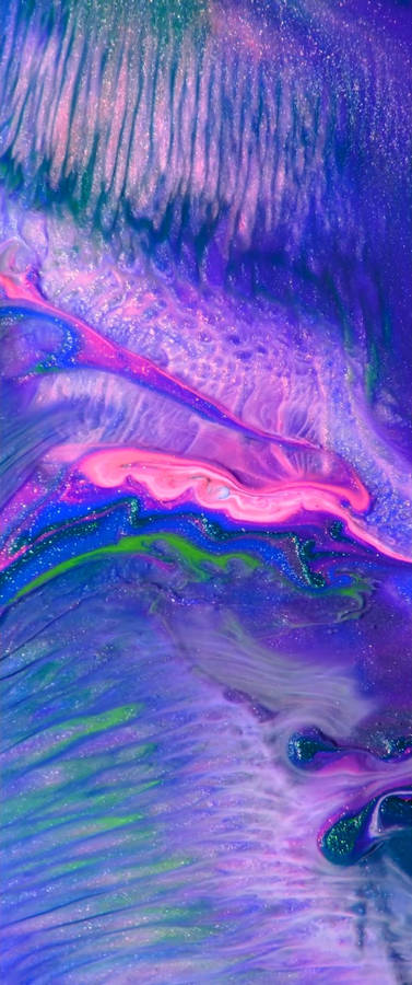 Iphone X Original Purple Waves Wallpaper