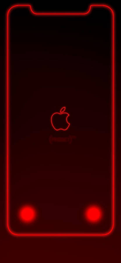 Iphone Xr Red Apple Border Wallpaper