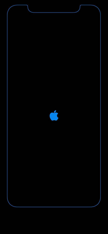 Iphone Xr Red Blue Logo And Border Wallpaper