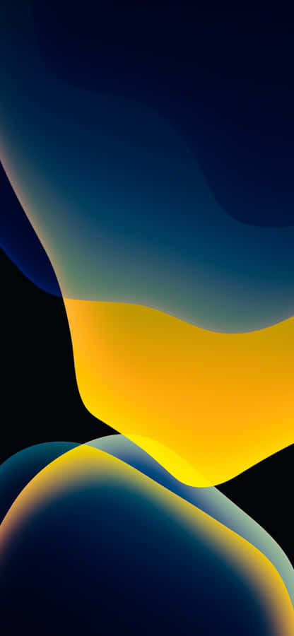 Iphones Xs Max Abstract Blue And Gold Glow Wallpaper