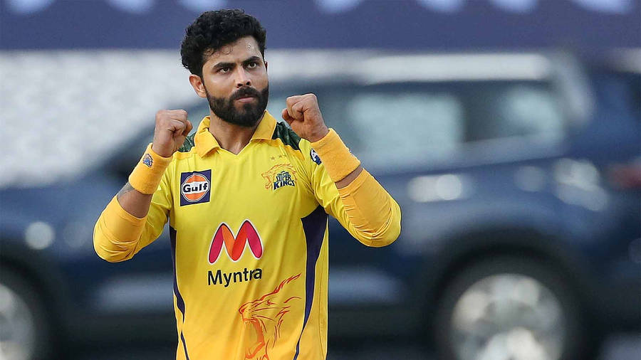 Ipl 2021 Determined Ravindra Jadeja Wallpaper