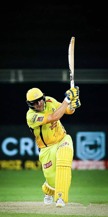 Ipl 2021 Shane Watson In Yellow Wallpaper