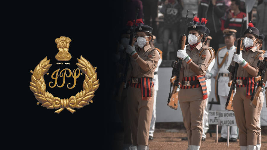 Ips Logo With Police Officers Wallpaper