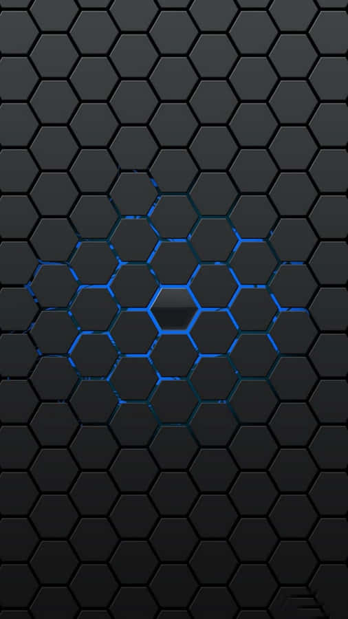 Iron Blue Hexagon Original Iphone 5s Wallpaper