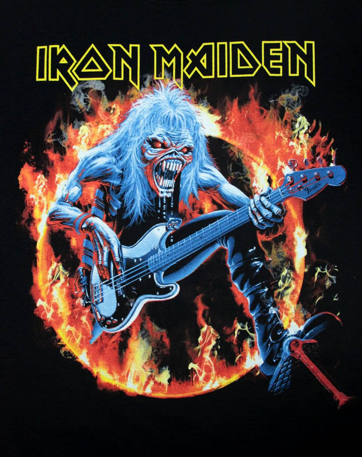 Iron Maiden Eddie With Guitar Wallpaper