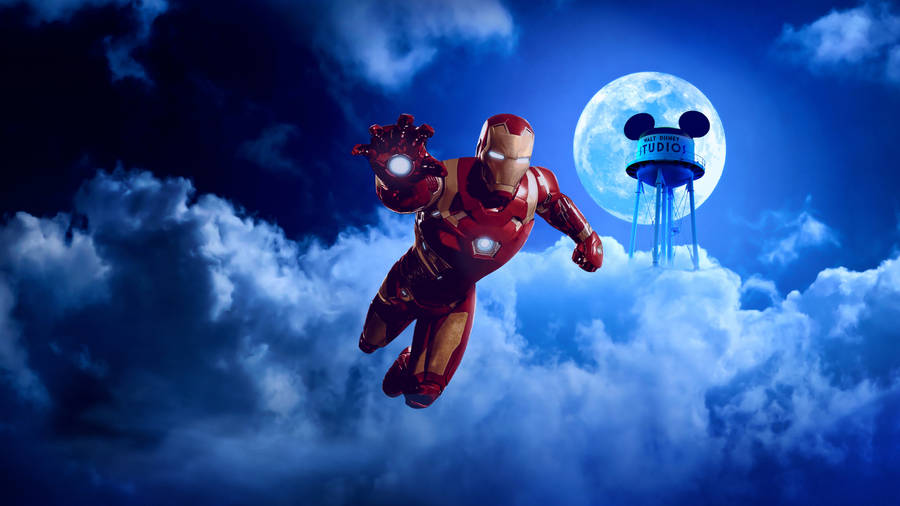 Iron Man 4k Full Moon Wallpaper