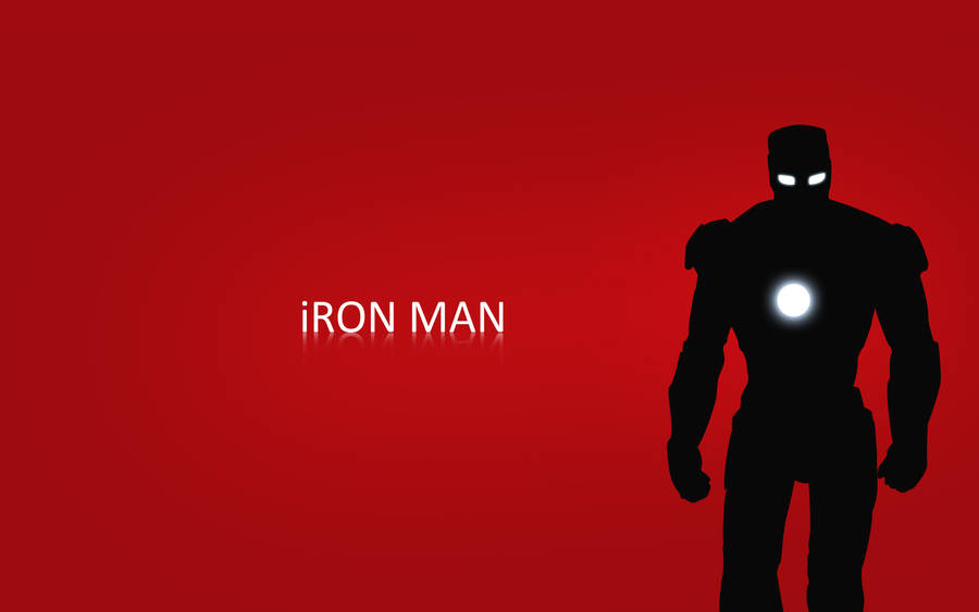 Iron Man Logo Black Figure Wallpaper