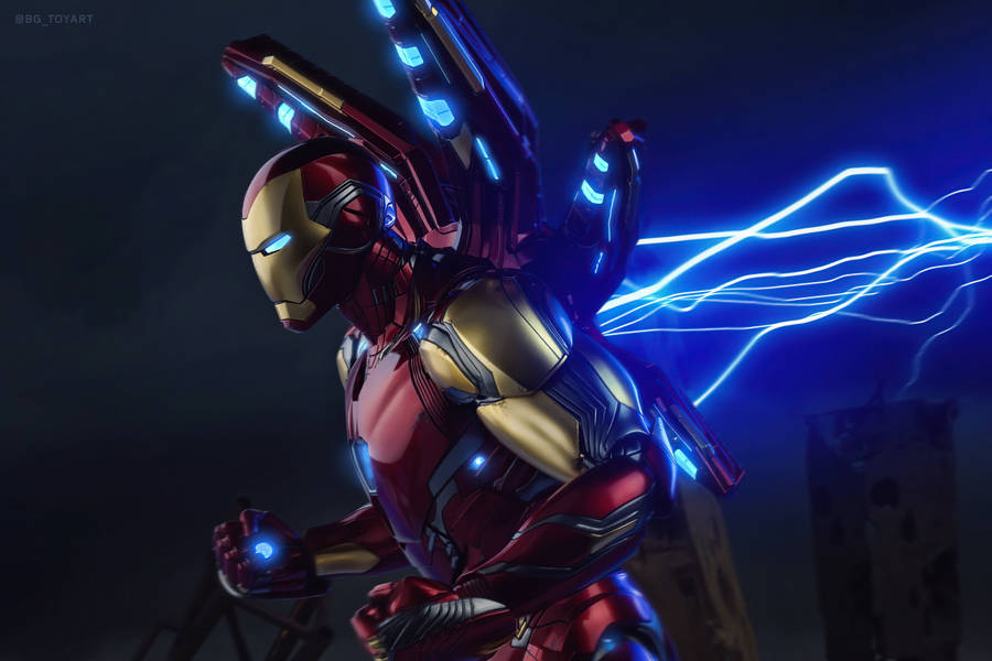 Iron Man Mark 85 Lightning Charge Wallpaper