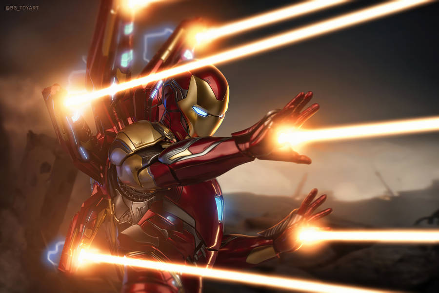 Iron Man Mark 85 Open Fire Wallpaper