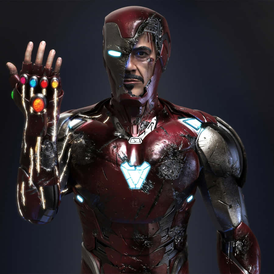 Iron Man With Infinity Gauntlet Wallpaper