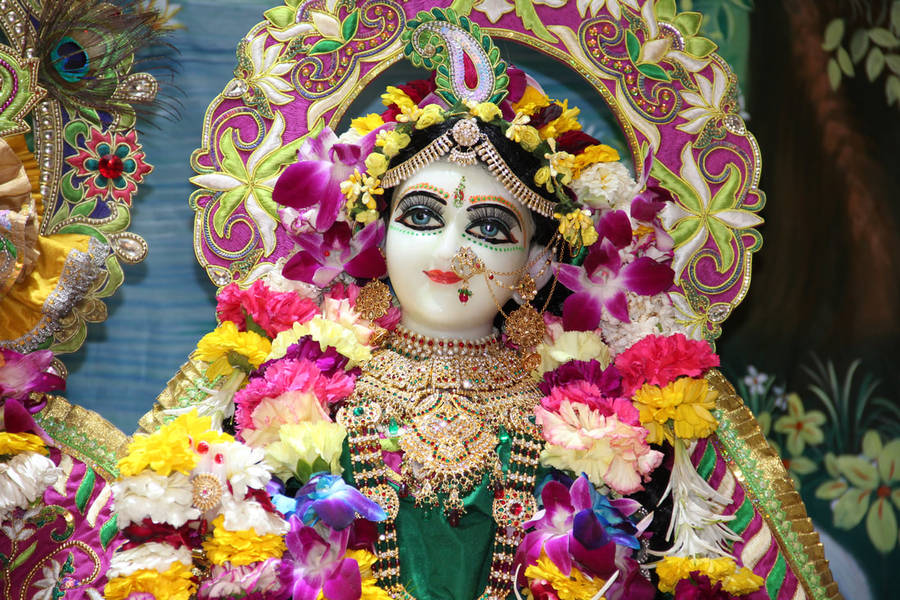 Iskcon Figure Of Radha Wallpaper