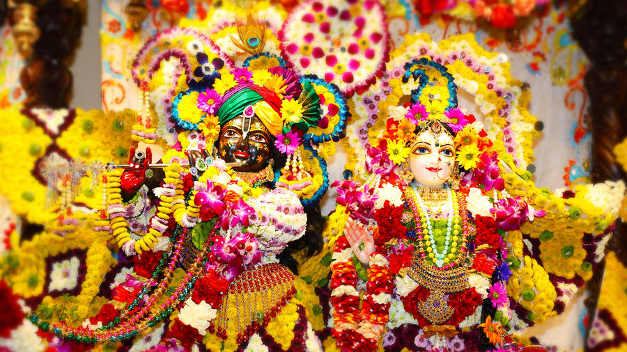 Iskcon Krishna And Radha Wallpaper