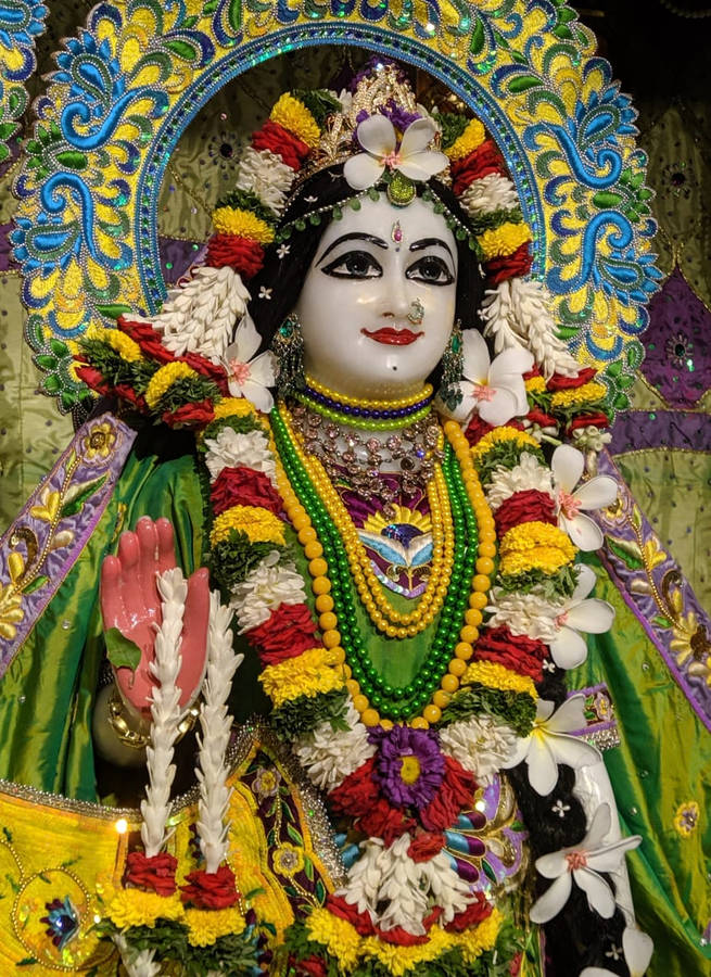 Iskcon Sculpture Of Madan Mohini Wallpaper