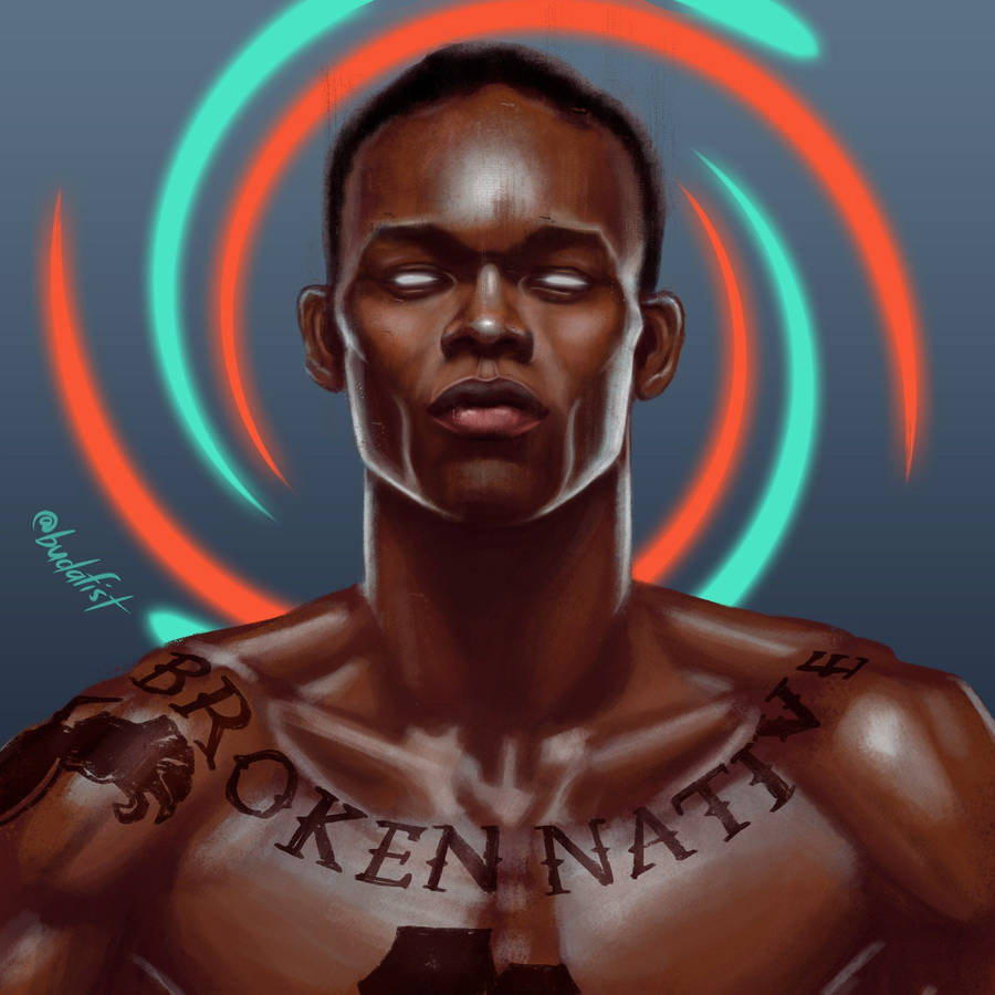 Israel Adesanya Artwork Portrait Wallpaper