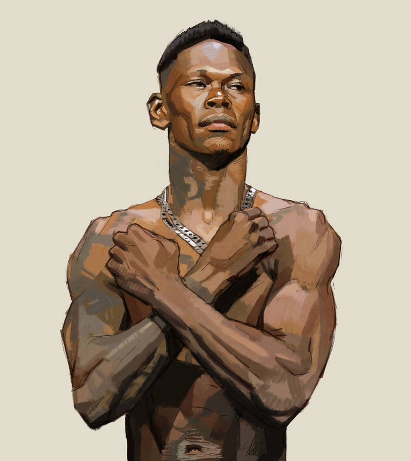 Israel Adesanya Wakanda Salute Wallpaper