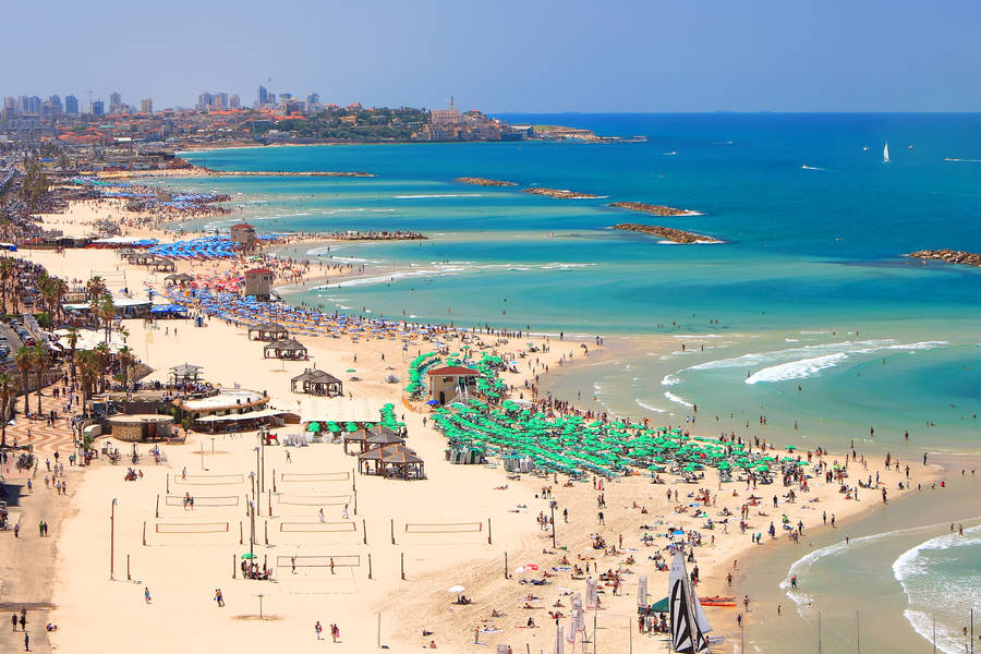 Israel Aerial Beach Wallpaper