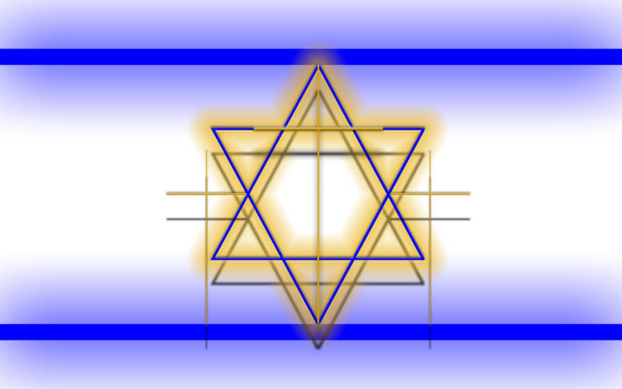 Israel Flag Stylized Design Wallpaper