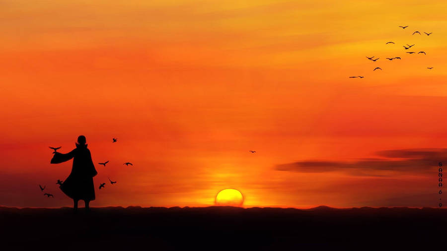 Itachi Cool Sunset Wallpaper