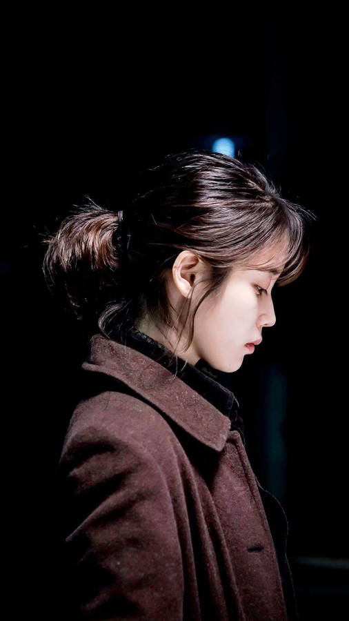 Iu In Brown Coat Wallpaper