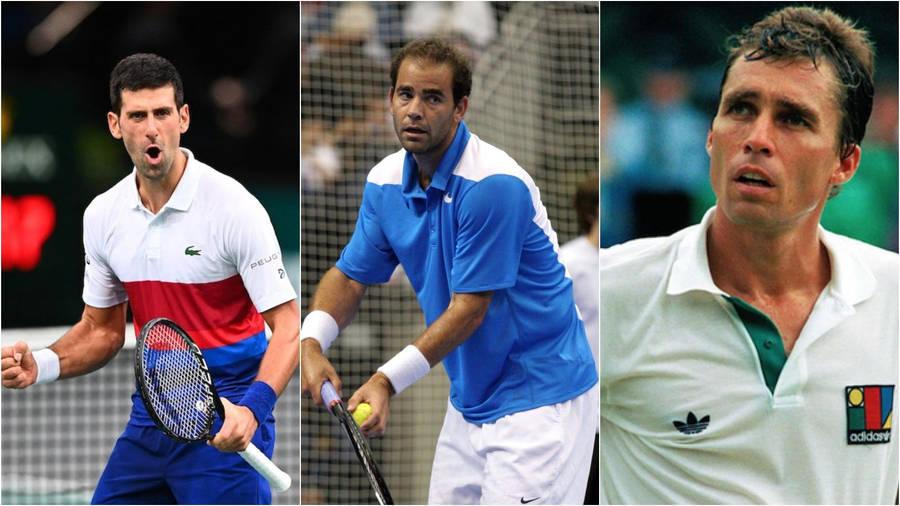 Ivan Lendl Pete Sampras And Daniil Medvedev Wallpaper