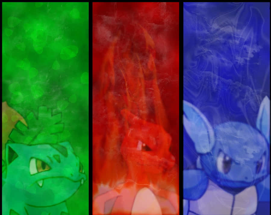 Ivysaur, Charmeleon, And Wartortle Wallpaper