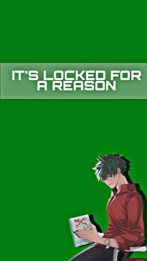 Izuku In Green My Hero Academia Phone Wallpaper