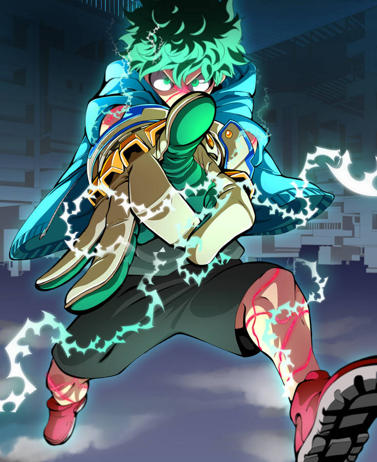 Izuku Midoriya 4k Flick Attack Wallpaper