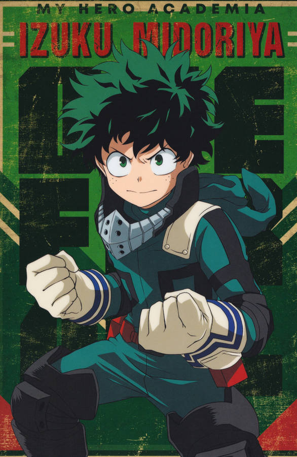 Izuku Midoriya 4k Graphic Poster Wallpaper