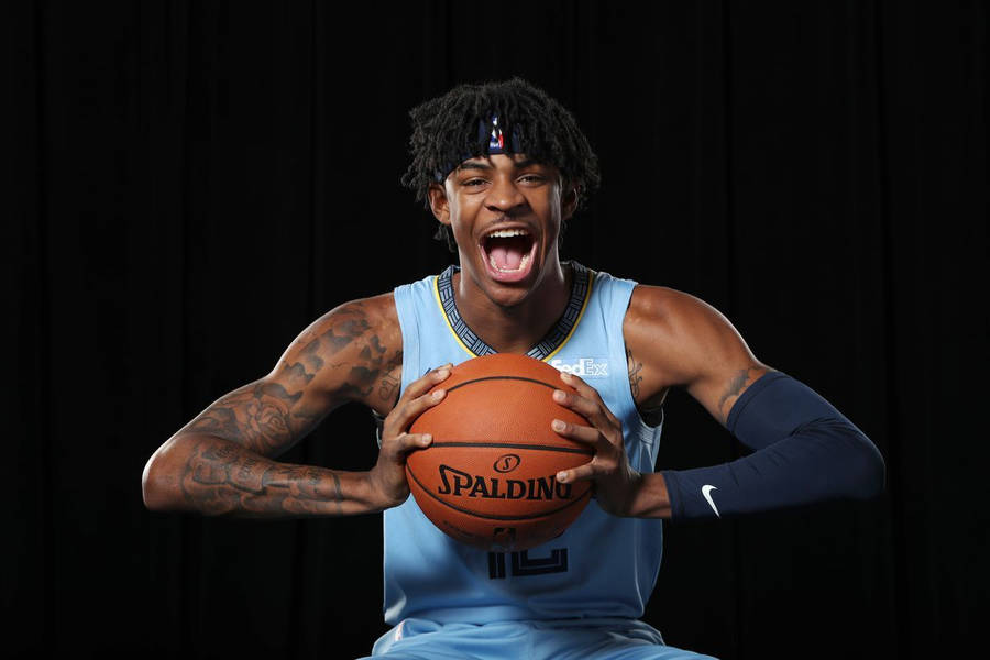 Ja Morant Black Background Wallpaper