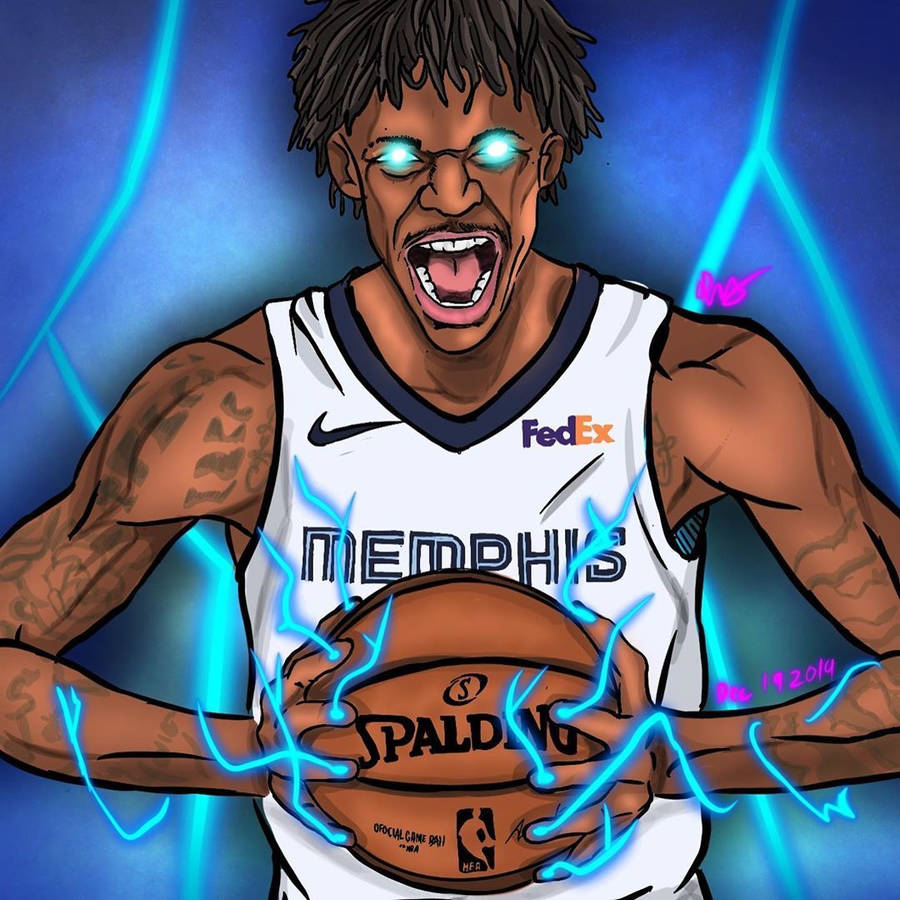 Ja Morant Cartoon Art Wallpaper