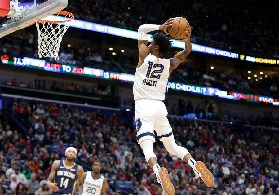 Ja Morant Dunk New Orleans Game Wallpaper