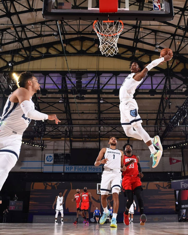 Ja Morant Dunk Restart Scrimmages Game Wallpaper