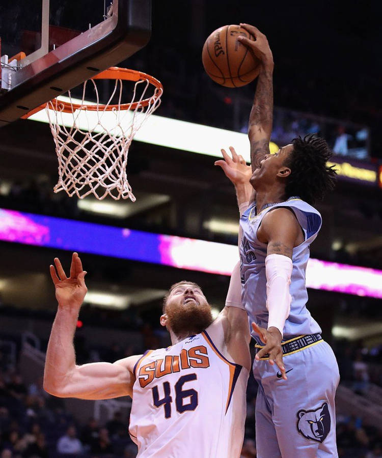 Ja Morant Dunk Vs Aaron Baynes Wallpaper