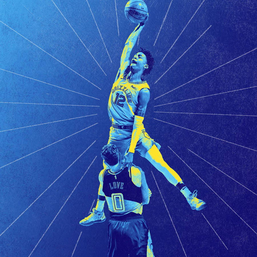 Ja Morant Dunk Vs Kevin Love Wallpaper