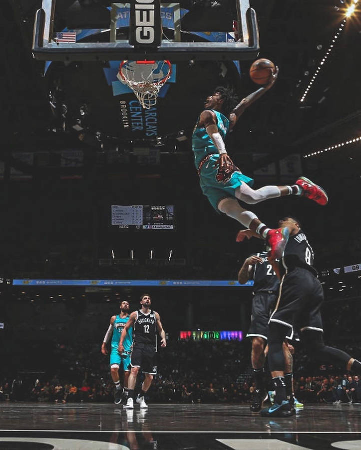 Ja Morant One-hand Dunk Wallpaper