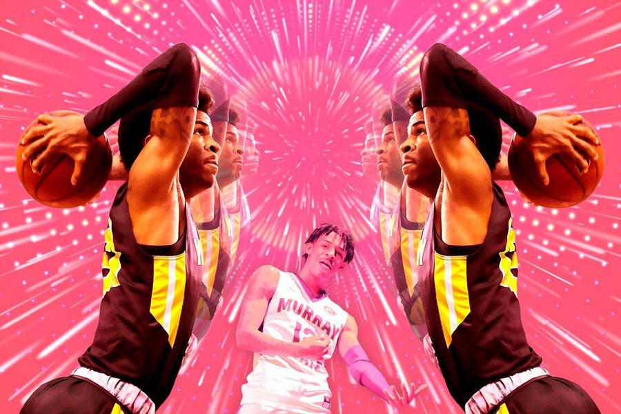 Ja Morant Pink Symmetry Art Wallpaper