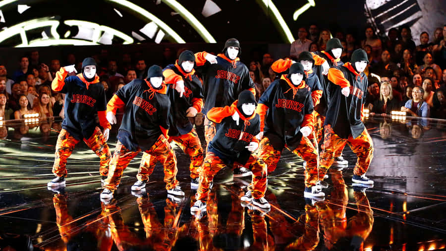 Jabbawockeez Orange Clothes Stage Wallpaper