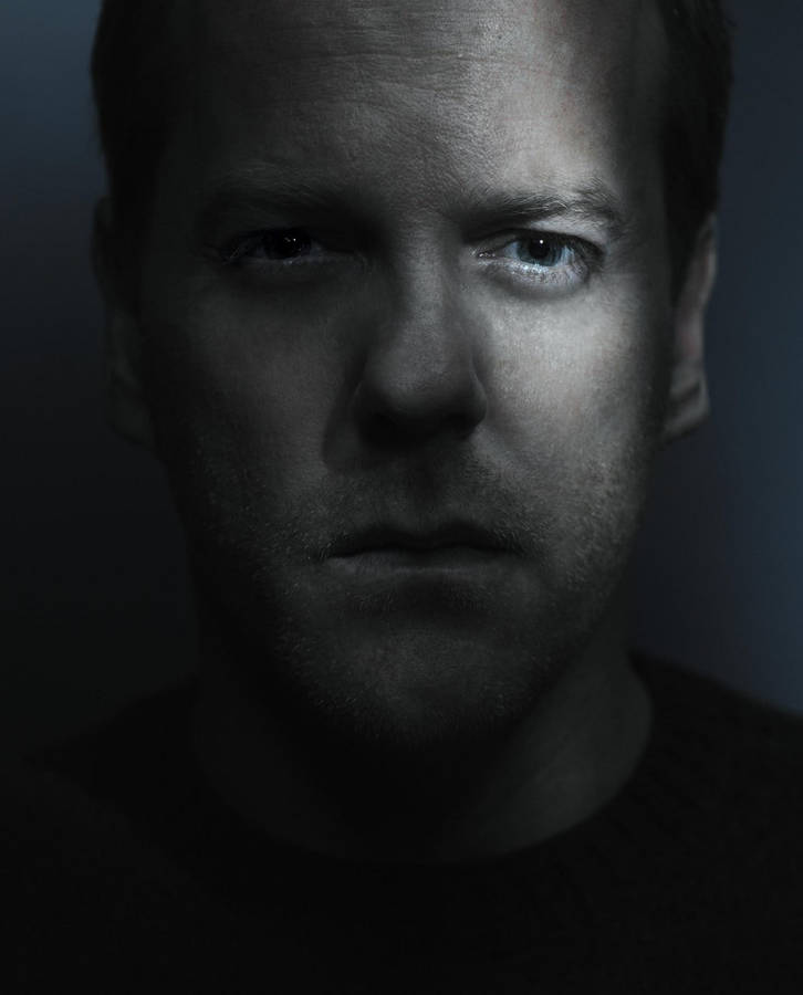 Jack Bauer Kiefer Sutherland Monochrome Portrait Wallpaper