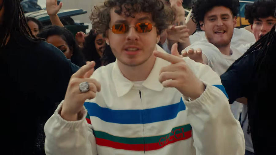 Jack Harlow Wearing Gucci Jacket Wallpaper