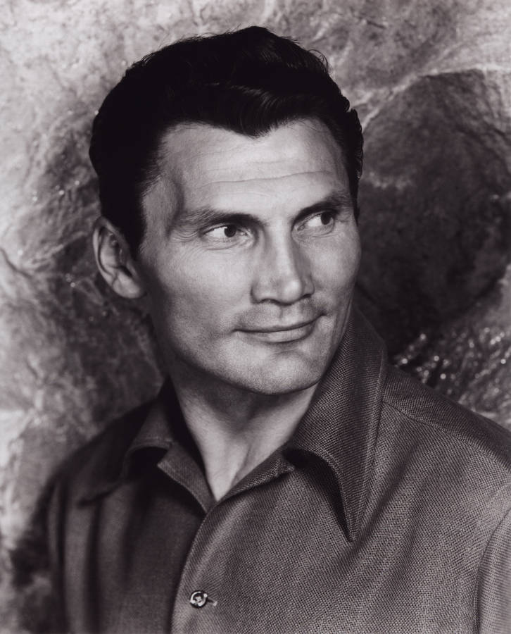 Jack Palance Celebrity Black & White Portrait Wallpaper