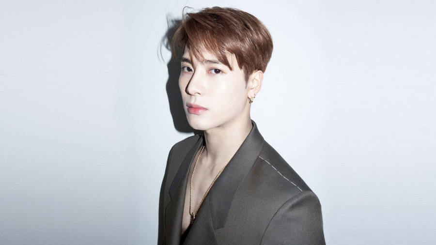 Jackson Wang Gray Suit Wallpaper