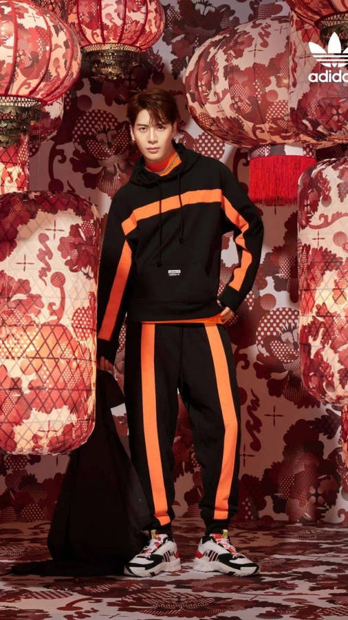 Jackson Wang With Red Lanterns Wallpaper