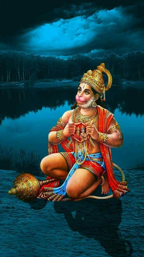 Jai Shree Ram Hd Hanuman Praying Wallpaper