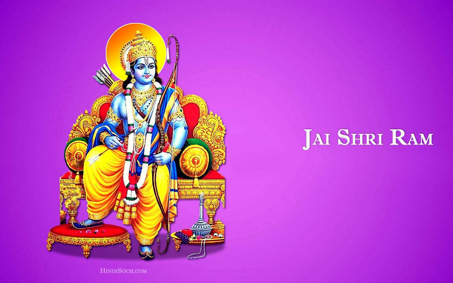 Jai Shree Ram Hd Purple Wallpaper