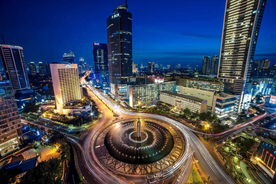 Jakarta City Roundabout Wallpaper